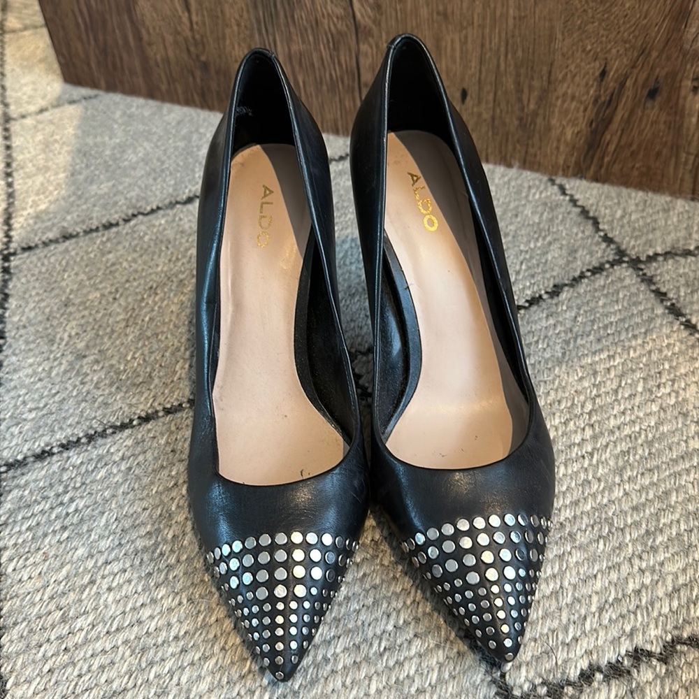 Aldo heels with silver gromets